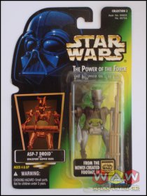 69605-69704-HOL ASP-7 Droid Green Card Hologram Power Of The Force